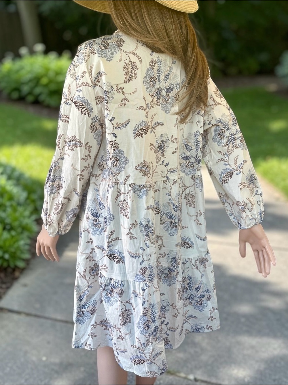 Rachel Zoe Floral Shirt Dress Size XL Boho Cottagecore Beach Botanical Pockets - Picture 4 of 7